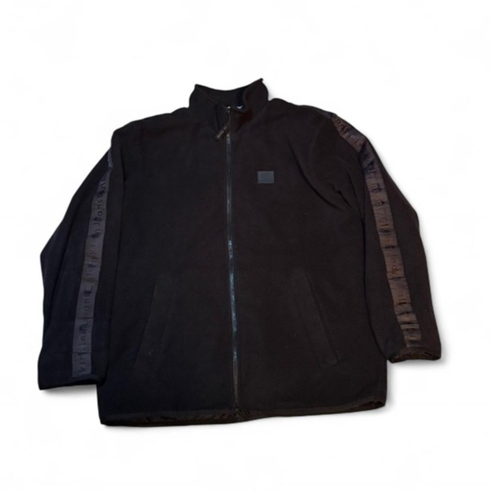 Calvin Klein Jeans Black and gray zip up lightweight long sleeve Jacket